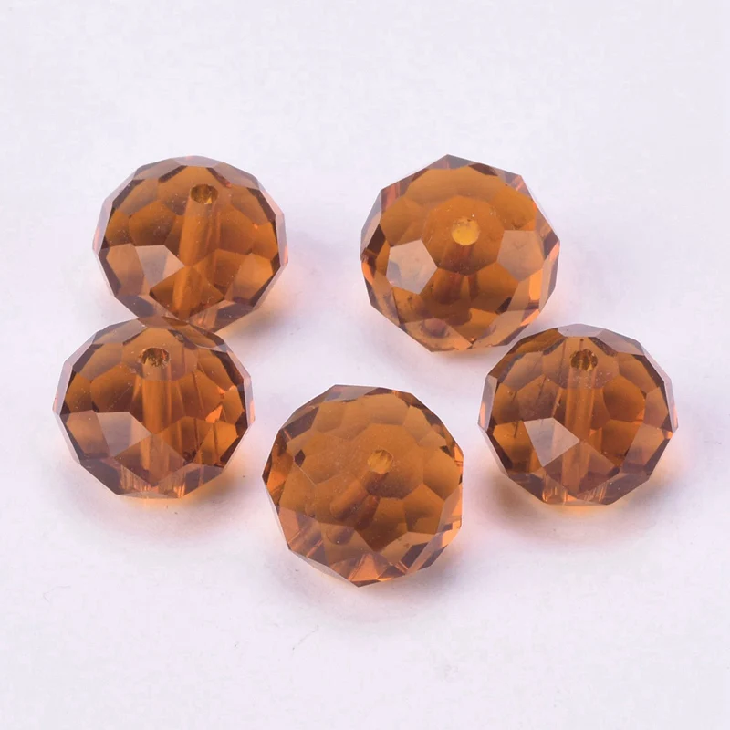 

Rondelle Faceted Czech Crystal Glass Deep Brown Color 3mm 4mm 6mm 8/10/12/14/16/18mm Loose Spacer Beads for Jewelry Making DIY