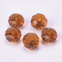 rondelle faceted czech crystal glass deep brown color 3mm 4mm 6mm 81012141618mm loose spacer beads for jewelry making diy