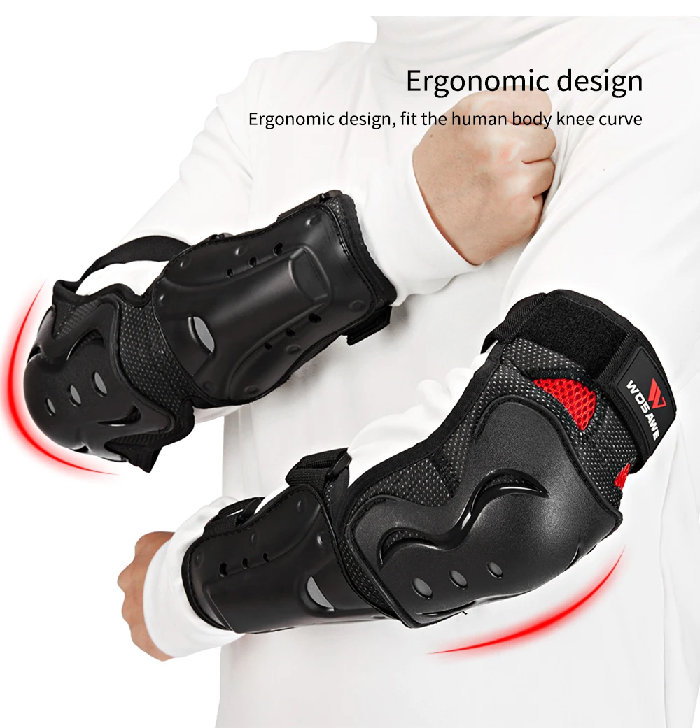 WOSAWE Racing Motorcycle Body Chect Vest Armor set MTB Motocross Adult Moto Knee Elbow Protection Gear |