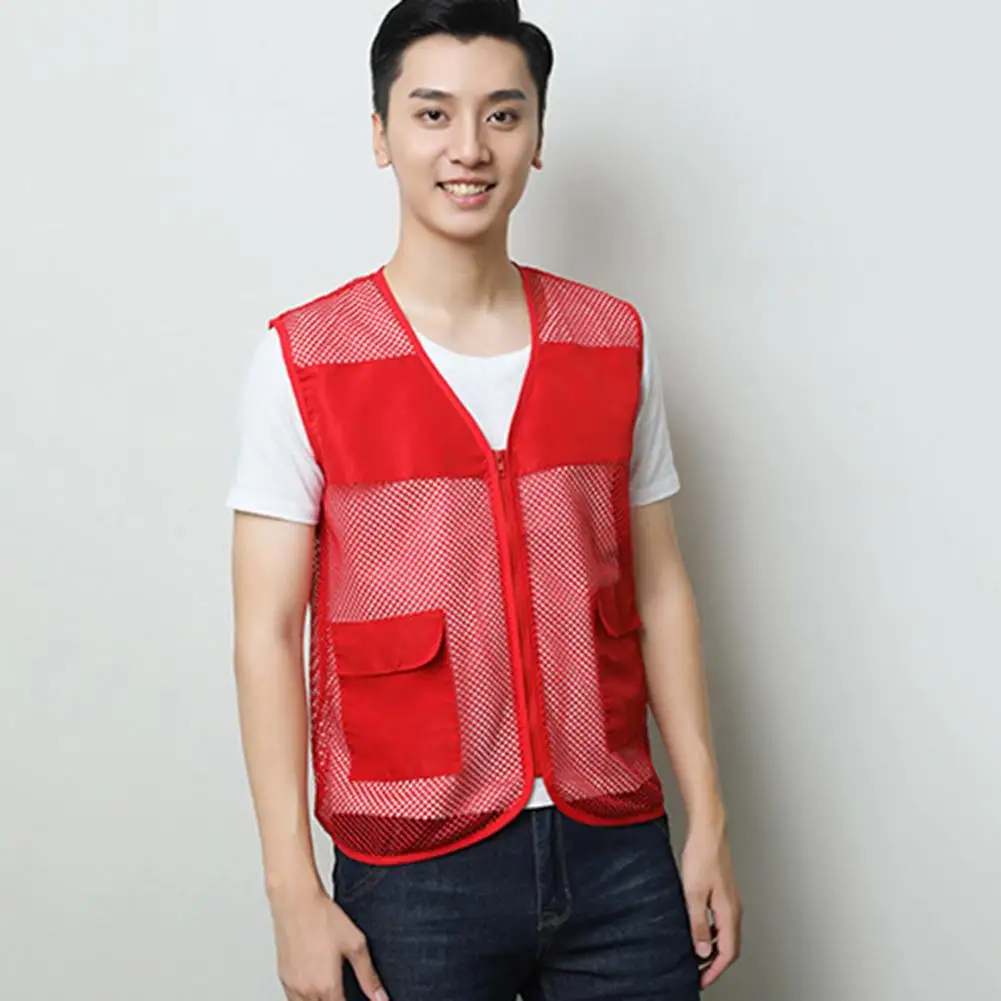 

Soft Volunteer Waistcoat Big Pockets Unisex Outdoor Vest Sleeveless Director Waistcoat