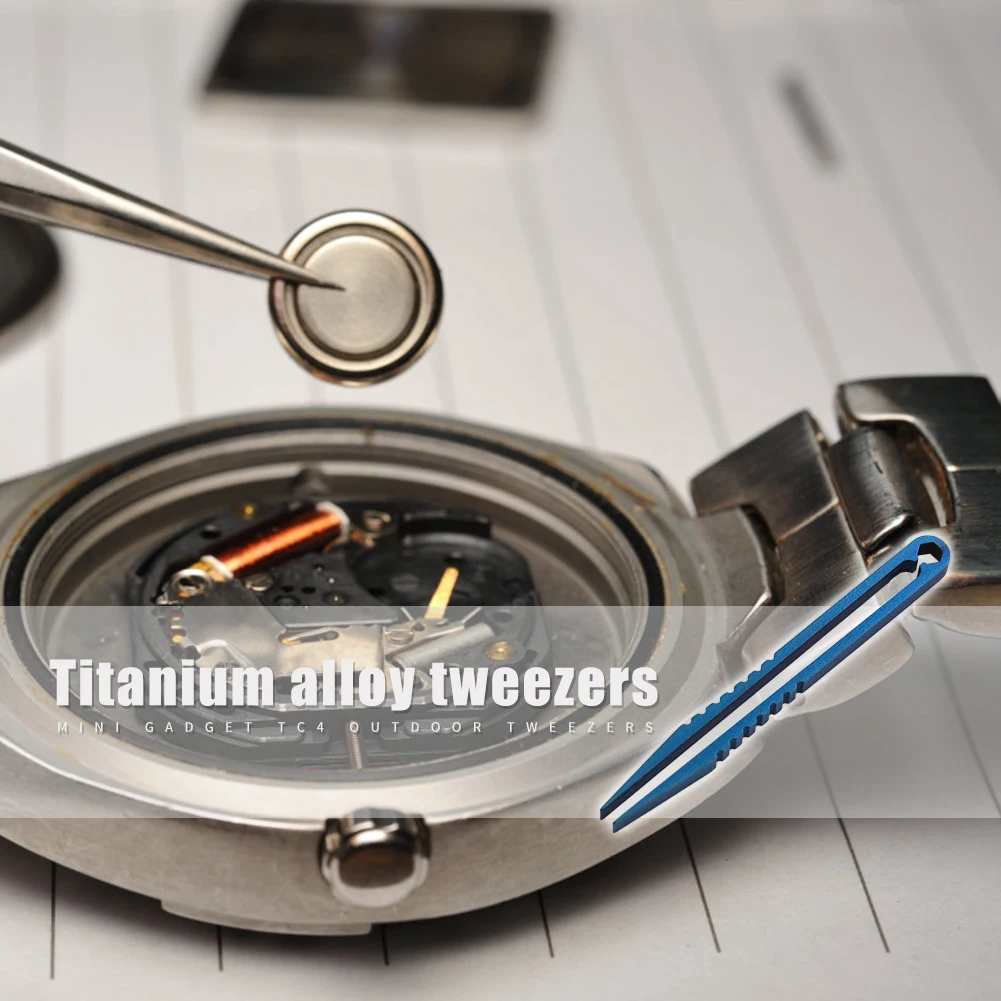 

Туристический карманный инструмент для обслуживания, портативный Пинцет TC4 из титанового сплава для путешествий и походов, карманные клипс...