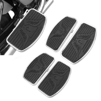 motorcycle rear wide footpegs foot rider passenger footrest floorboards for harley touring electra glide road king glide 96 21