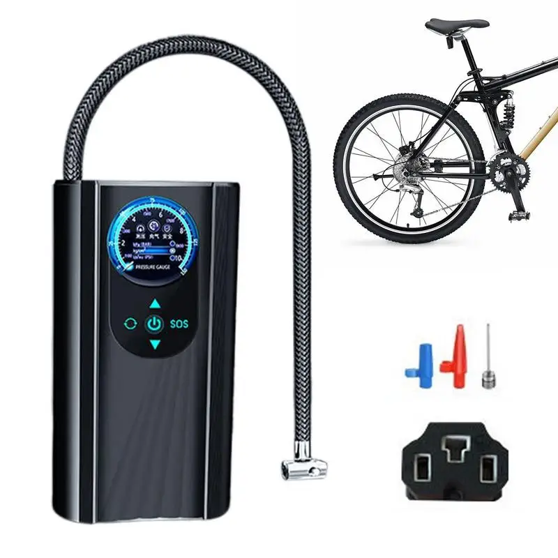 

Rechargeable Air Pump With LED Light 12v Dc Tire Inflator Portable Compressor Digital Cordless Car Tyre Inflator For Bicycle