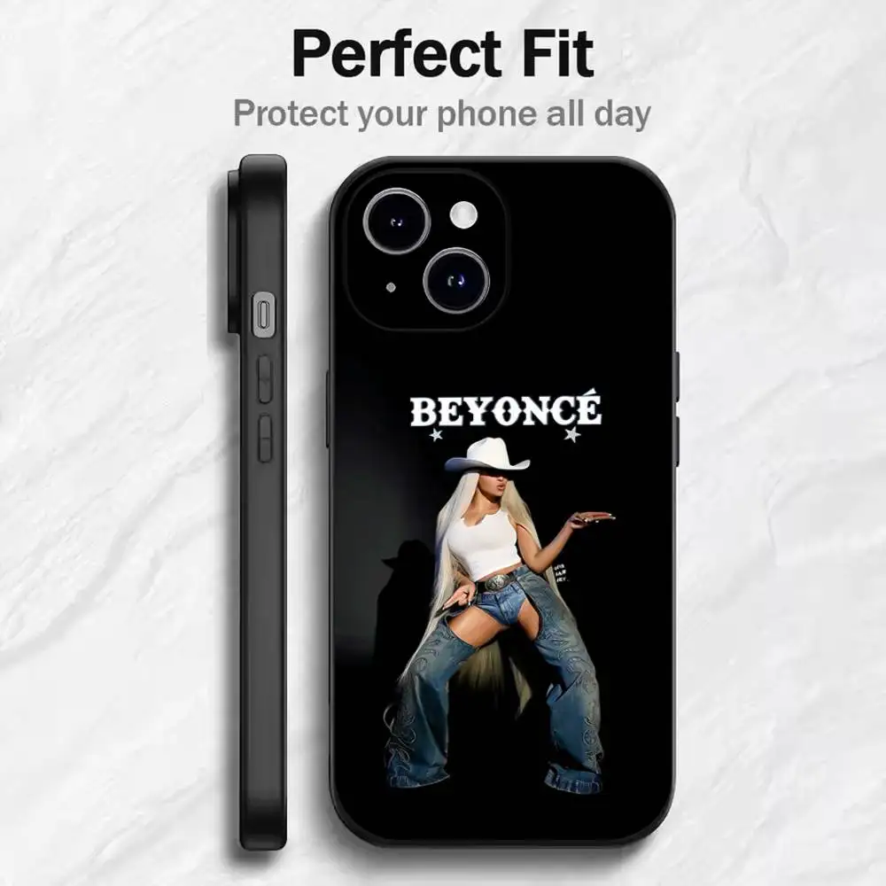 Фото Чехол для iPhone C-Carter Cowboy B-BEYONCE для 17, 16, 15, 14, 13, 12, 11, Mini XS XR X 6S 6 Pro Max Plus, черный мягкий чехол №3