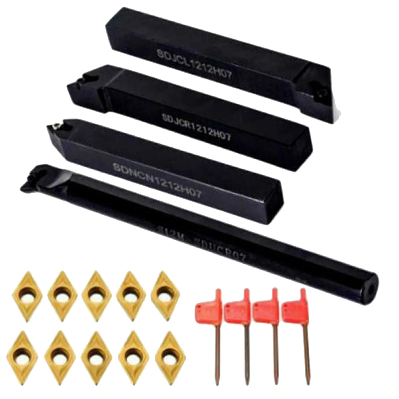 

DCMT070204 Carbide Inserts Lathe Tool Holder Lathe Key Wrench Boring Bar Set For Workshop Machine Turning Tool Accessories