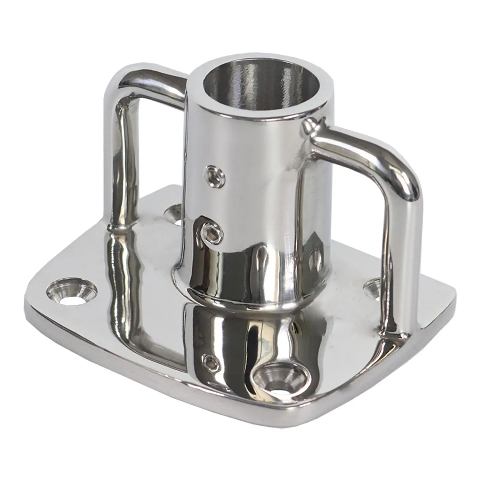 

Boat Flag Pole Socket Square Base Mirror Reflection Strong and Rust Proof Flag