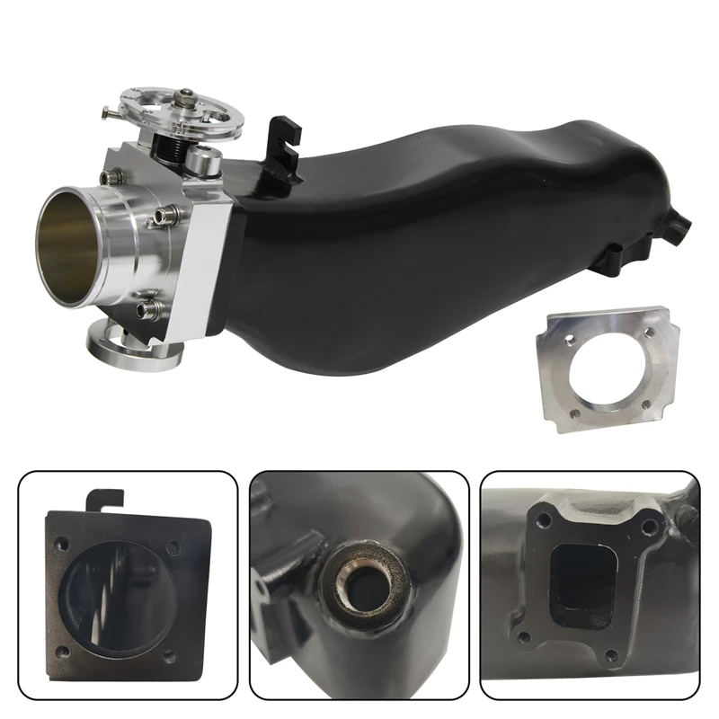 

Black Aluminum Intake Manifold + 65mm Throttle Body Fits for Nissan Skyline R32 GT-S RB20DET 2L Turbo 1989-1993