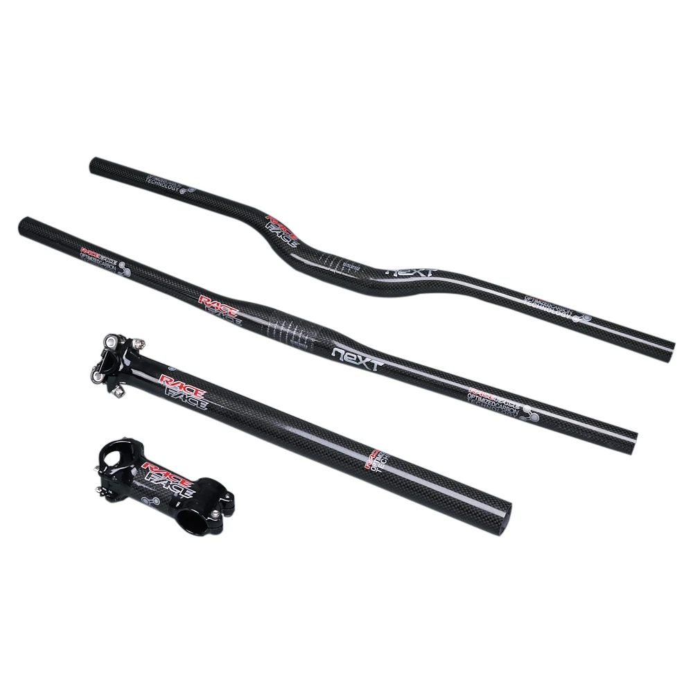 

Race Face Next Glossy 3K Carbon Bicycle MTB Bars Sets Bike Rise or Flat Handlebar + Stem + Seatpost Mountain Bike Parts