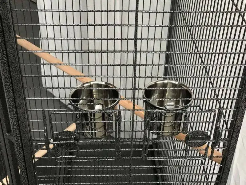 Современная роскошная большая клетка для птиц из кованого железа металлическая