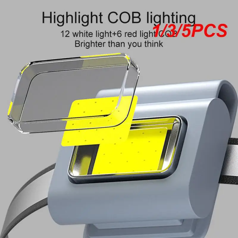 

1/3/5PCS Multifunctional LED Portable Light With Magnetic Charging Light Clothes Clip Running Light Silicone Work Strong Light
