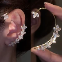 simple sparkling leaf without piercing ear cuff clip earrings for women fashion fine ear clip party girls jewelry gifts