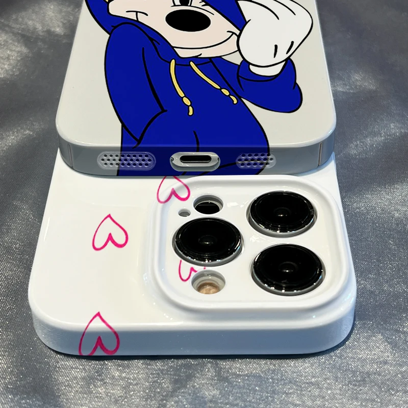 

Cute Disney MickeyNew Luxury Hard Feilin Phone Case For iPhone 14 13 12 /Samsung S23 S22 /Note 12 11T Pro
