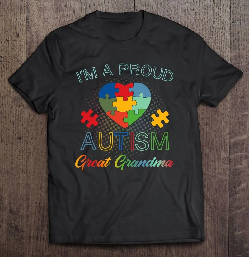 

Я горжусь аутизмом, футболки от большой бабушки, футболки большого размера со стандартом, Мужская одежда, мужская рубашка