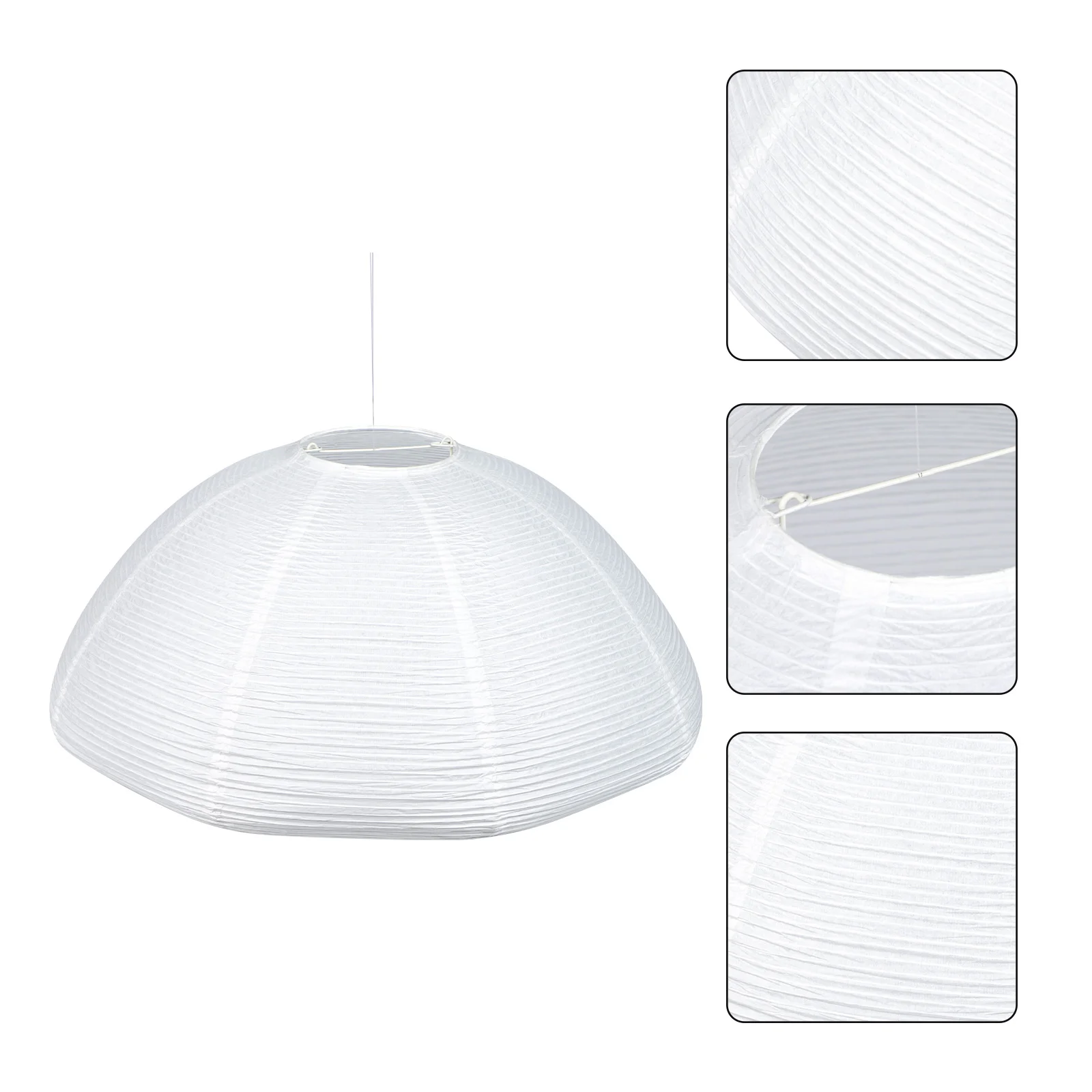

Paper Lampshade Simple Ceiling Light Shell Cover Hanging Home White Metal Pendant