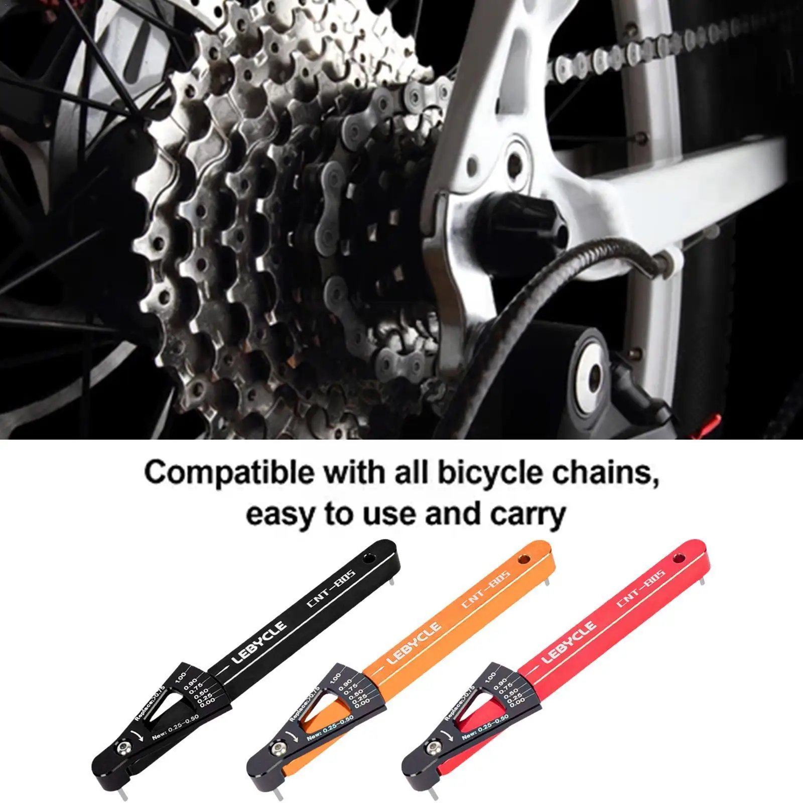 

Mtb Road Bike Chain Wear Indicator Tool Bicycle Chain Gauge Multi-functional Chains Bike Checker Mountain Measurement Road E8k7