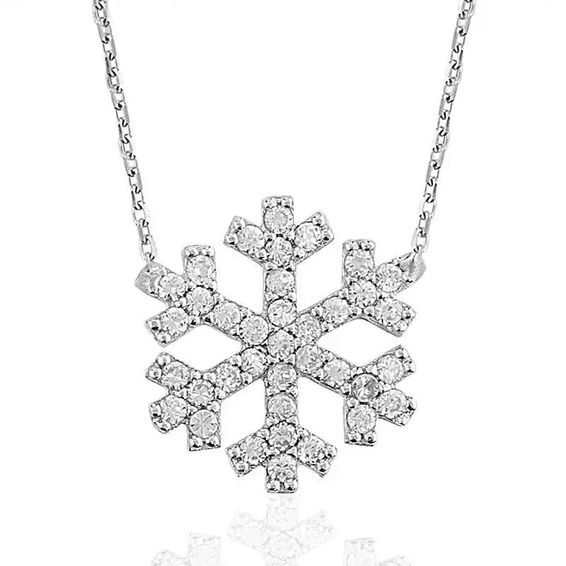 

Tevuli 925 пробы с серебристыми снежинками леди Цепочки и ожерелья