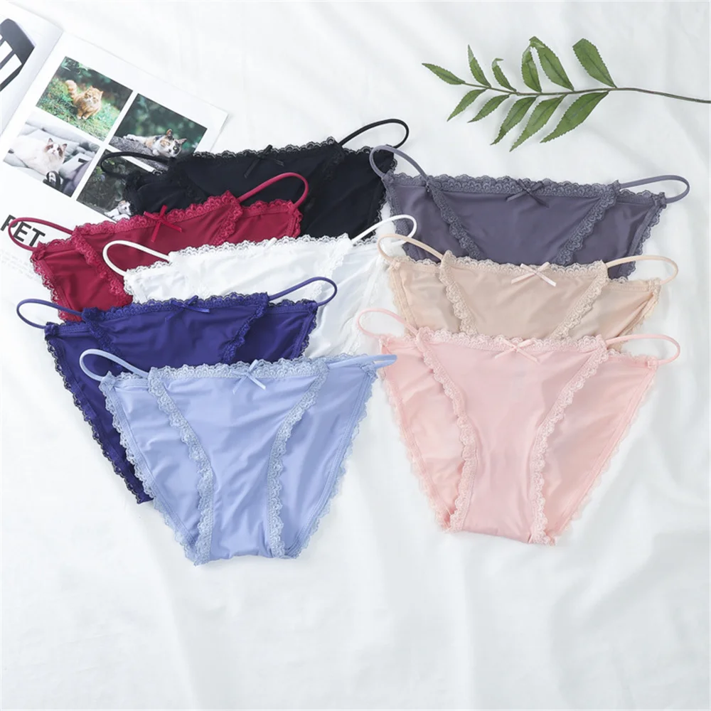 

3 шт./комплект, женские кружевные трусики с заниженной талией