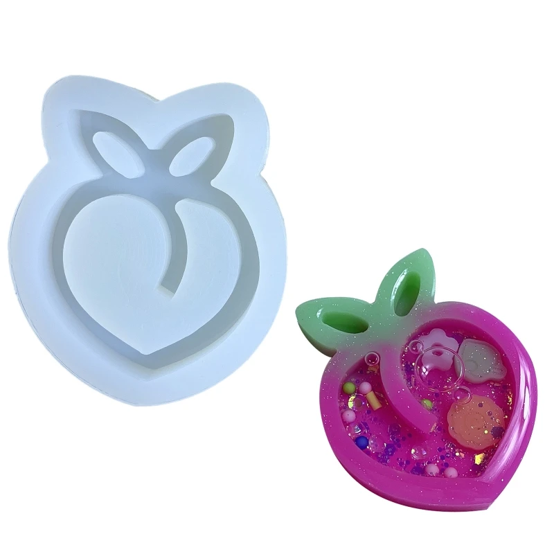 

Peach Quicksand Resin Casting Epoxy Mold Jewelry Shaker Silicone Mold Pendant T8DE