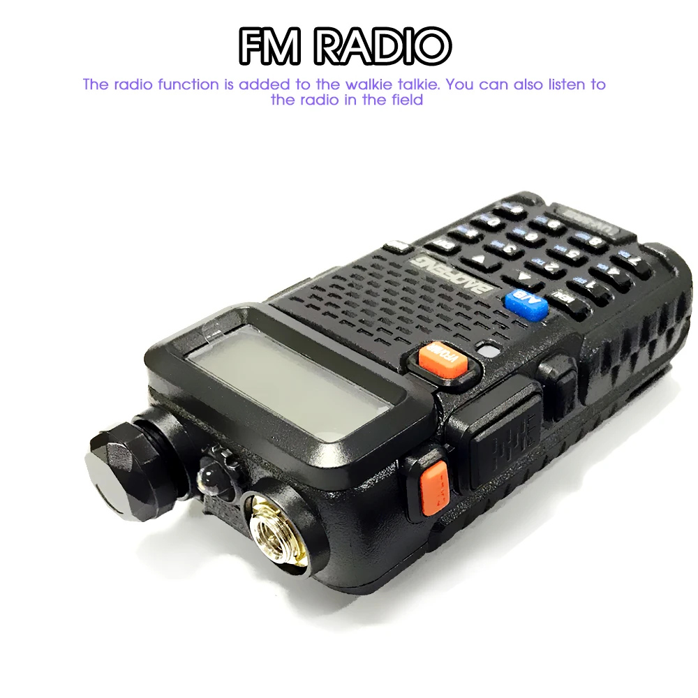 BaoFeng UV 5R III Tri-Band Two-Way Radio Walkie Talkie 5W 5KM With LED Flashlight Portable Outdoor Waterproof Intercom enlarge