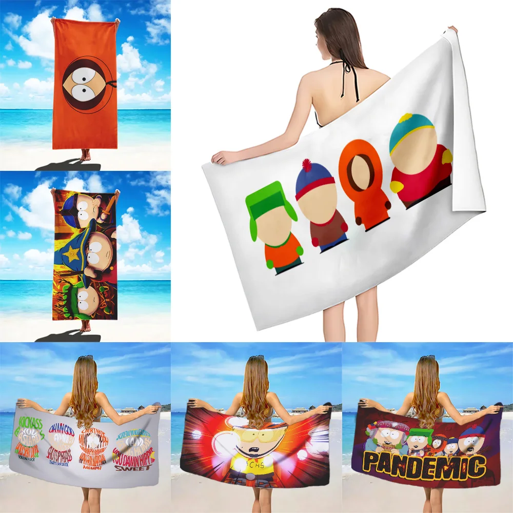 Пляжное полотенце S-South Park из микрофибры без песка быстросохнущие мягкие