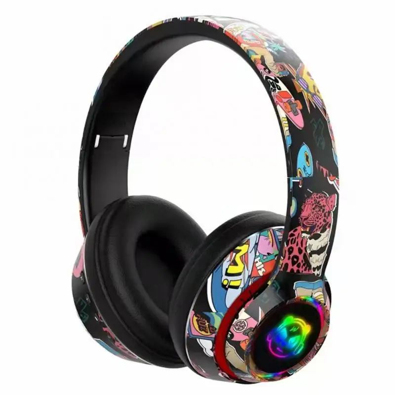 

L750 400 Mah Wireless Hand-painted Headphones Music Earphone Foldable Fashion Bluetooth 5.1-compatible Headset Tws Earbuds