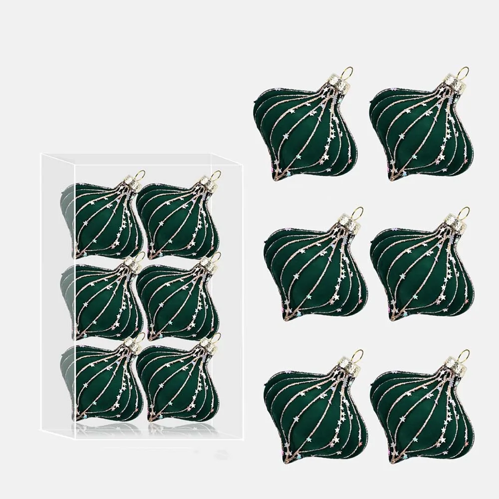 

Бархатные рождественские шары, 6 шт.