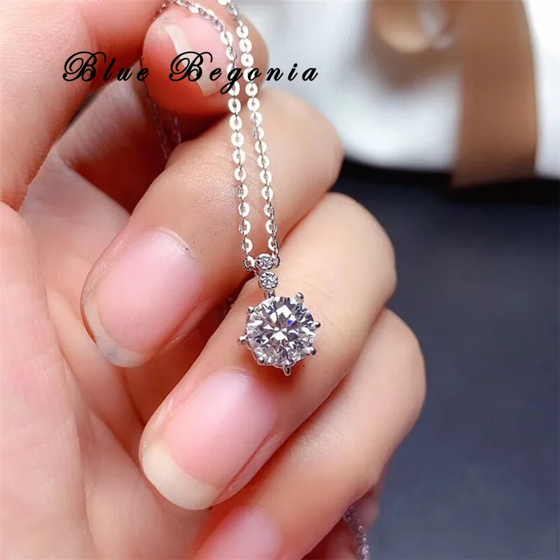 

1CT Moissanite Pendant VVS Lab Diamond Jewelry for Women Engagement Anniversary Gift