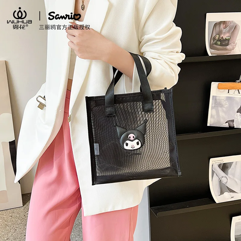 

Sanrio Hello Kitty Kawaii Multifunctional Handbag Portable Kuromi Travel Bag Anime Girl Large Capacity Storage Portable Toiletry