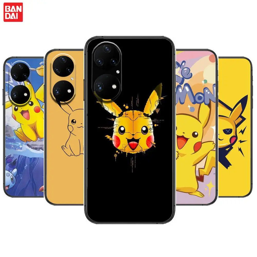 

Hot selling* Pikachu Phone Case For Huawei p50 P40 p30 P20 10 9 8 Lite E Pro Plus Black Etui Coque Painting Hoesjes comic fas