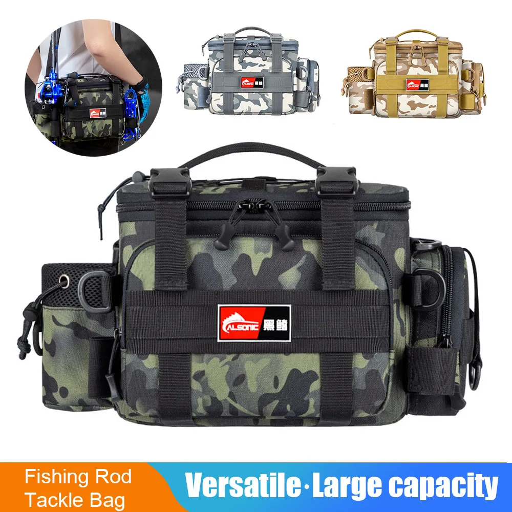 

Fishing Tackle Bags Multifunction Fishing Bag Waterproof Outdoor Fish Lures Gear Storage Waist Pack Single Shoulder for Lure Kit