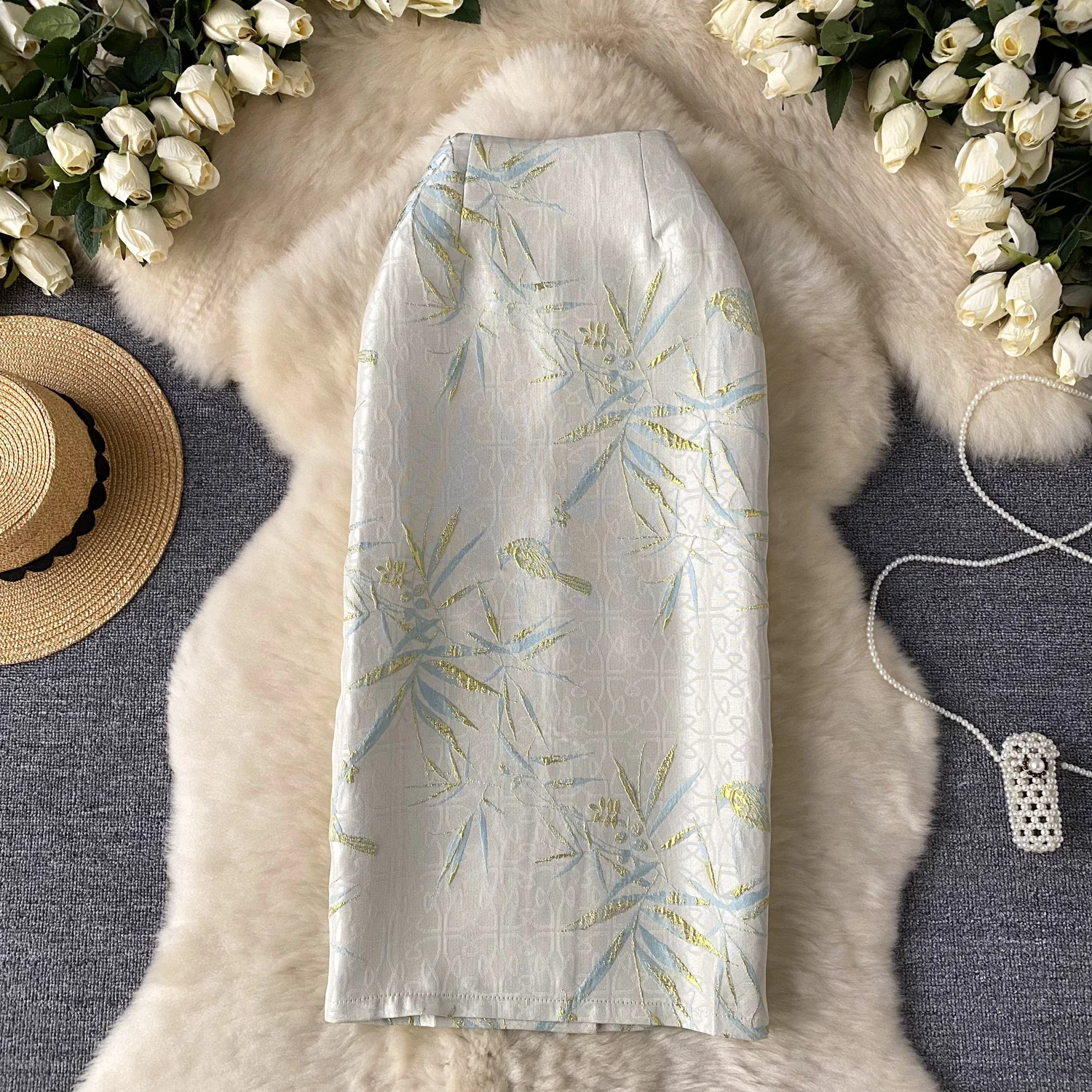 Женская винтажная юбка с завышенной талией