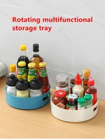 360 degree rotating spice rack organizer cosmetic storage containers multifunctional plate kitchen turntable round spice rack