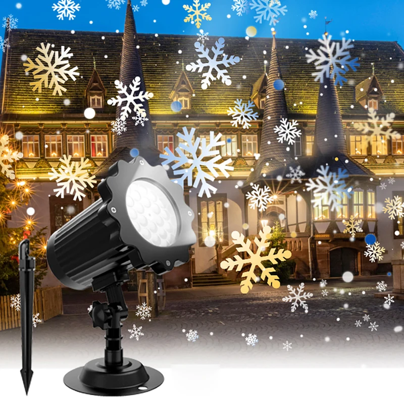 TIMULT Светодиодный рождественский проектор снежинок