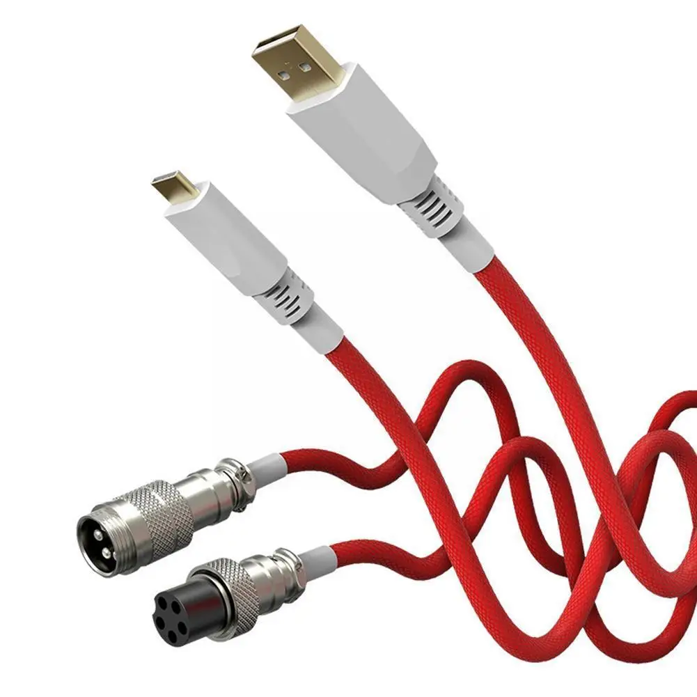 

Coiling Mechanical Keyboard Aviation Connector Type-C Type Coiled Mechanical C 1.8m Keyboard Wire Keyboard Aviator USB USB R2U8