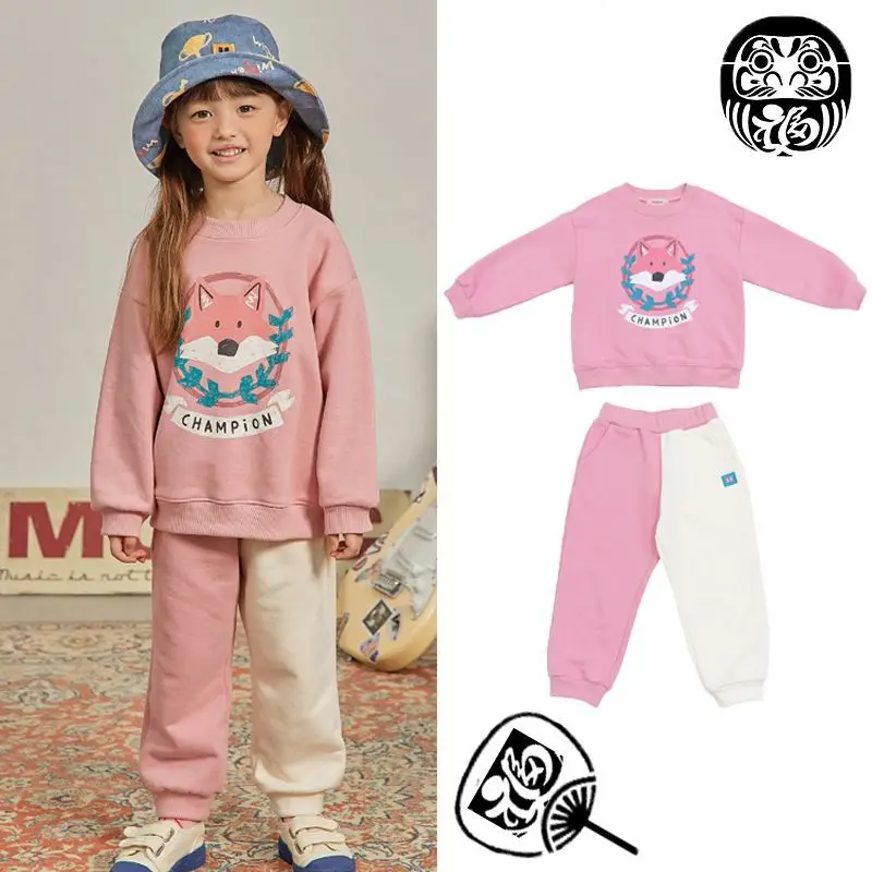 

Свитшот для девочек, Новинка осени 2022, детский пуловер с мультяшным принтом, модный свитер для девочек, костюм, детская одежда