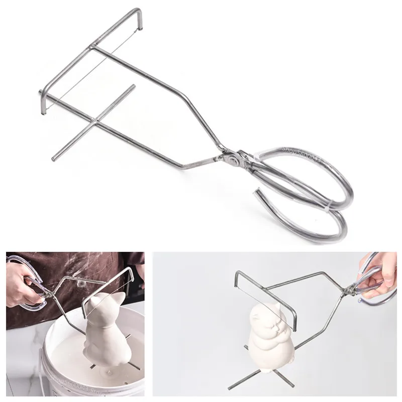 

Pottery Tools New Stainless Steel Mud Carving Pliers Dipped Glaze Clip DIY Ceramic Crafts Dipped Glazed Ceramic Clay Clip