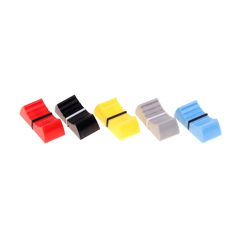 

10PCS Multi-color Plastic Mixer Fader One-hole Knob Cap Volume Amplifier Straight Slide Potentiometer Push Button
