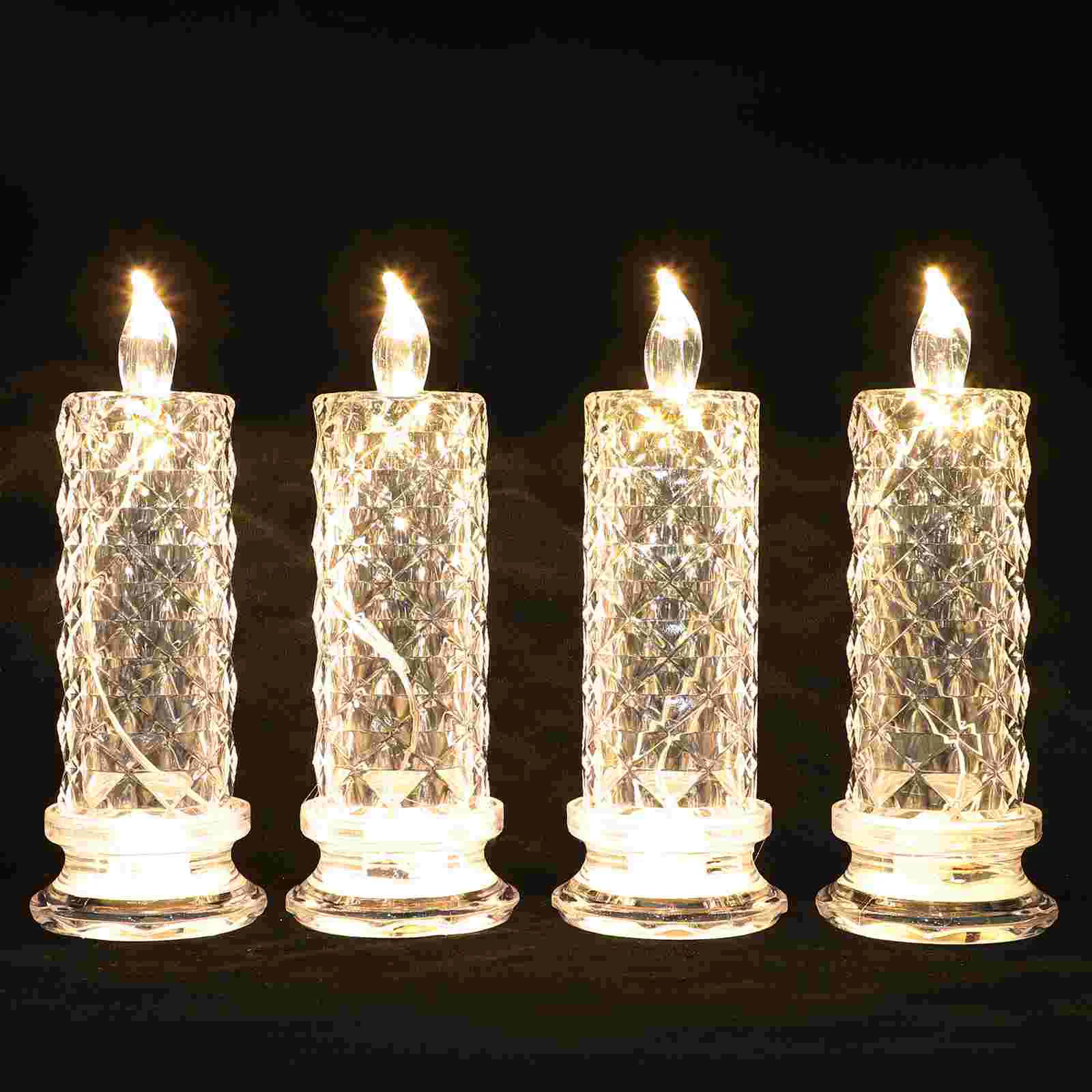 

4pcs Romantic Decorations Special Night Room Decorative Light Electronic Candles Party Lights