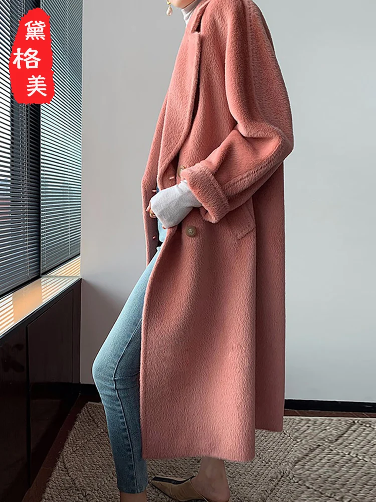 Высококачественное кашемировое пальто Женское зимнее утолщенное средней длины
