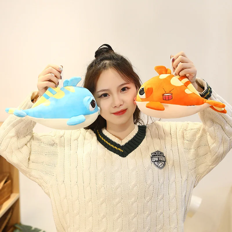 

30cm Cute and Funny Big Mouth Catfish Plush with Sling Anime Throw Pillow Soft Pillow Room Decoration Children's Birthday Gift