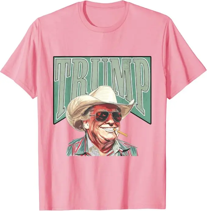 Ковбойская футболка с надписью сделать Америку Отличный Трамп папа поклонники