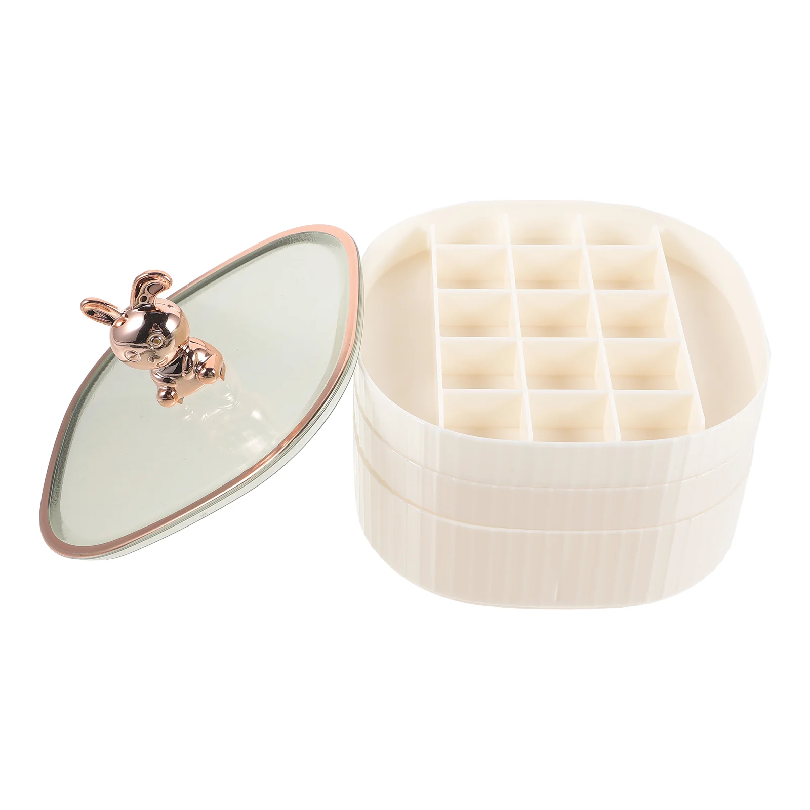 

Jewelry Holder Bead Storage Containers Lids Beads Ring Necklace Organizer Desk Plastic