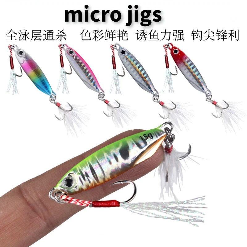 

New Jigs 3D Eye Sea Fishing Metal Jigging Lures 5G 10G 15G 20G Shore Casting Bass Boat Artificial Bait