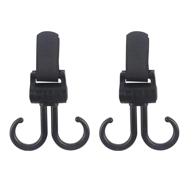 

Portable Stroller Hooks Baby Stroller Hooks For Hangings Diaper Bags 360 Degree Rotation Adjustable Purse Hangings On Buggys Or