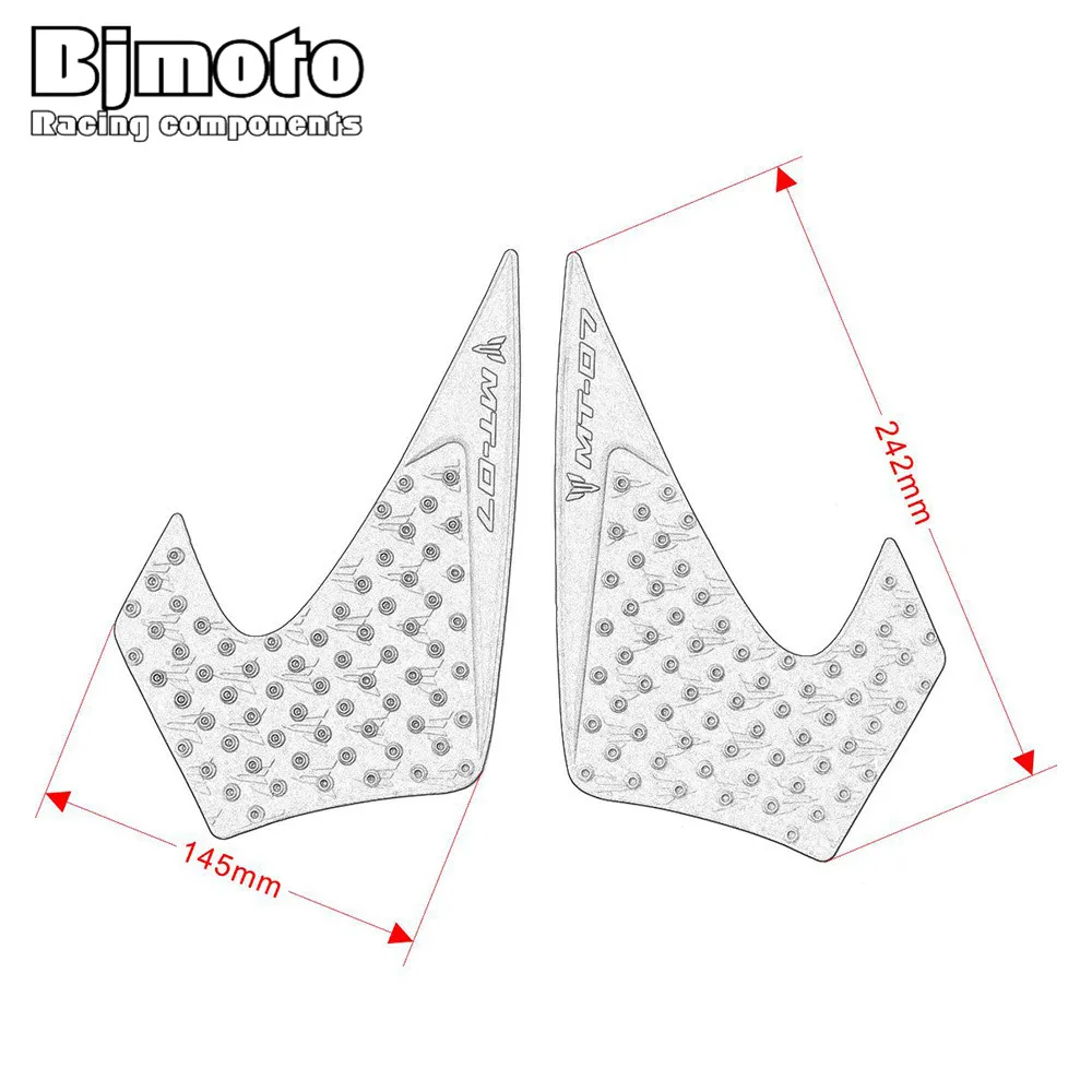 Coussinet de Traction pour moto Yamaha MT-07 MT07 MT 07 2014 2015 2013 – 2017, protecteur autocollant pour réservoir, genouillère à gaz