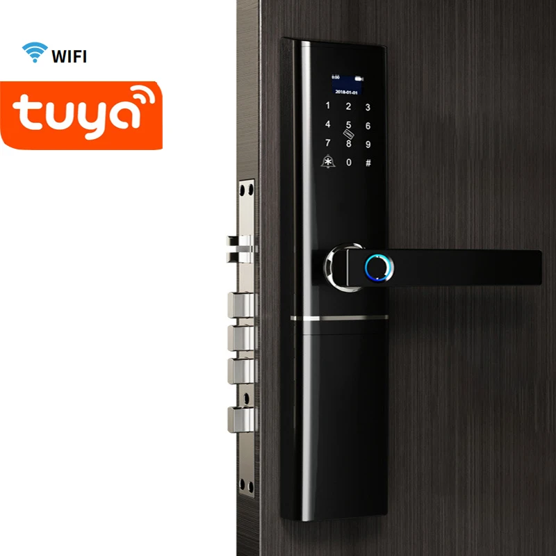 

Tuya APP Fingerprint Lock,WiFi Smart Door Lock Security home hotel Electronic Fechadura Digital Door Lock Password ,RFID Card