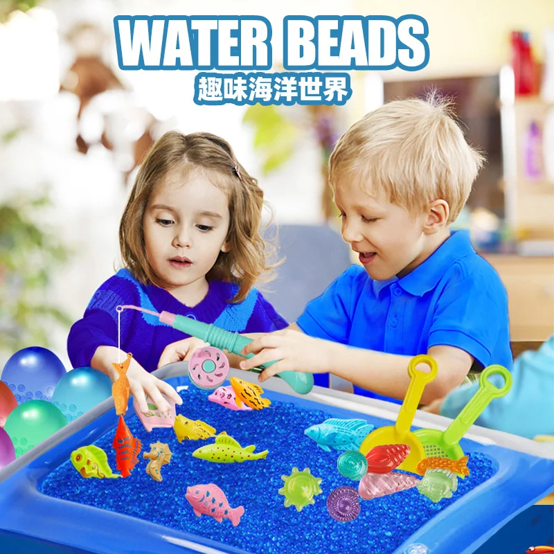 Water Beads  Water Sensory Beads Play Set - Sensory Bin Toys for Kids with 16 oz of Kids Water Beads enlarge