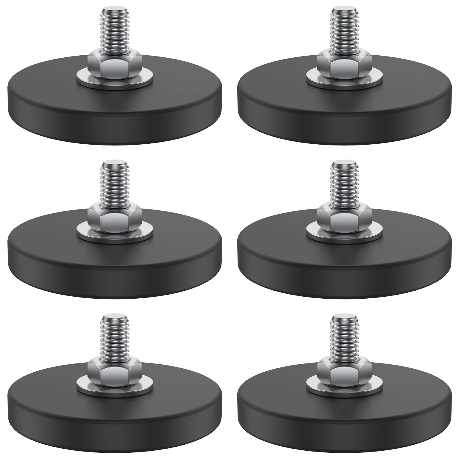 

Круглый неодимовый монтажный магнит, 6 шт., 1,7 дюйма, Резьба M6, крепление-гвоздик, магнит против царапин, сильный магнит для осветительной панели