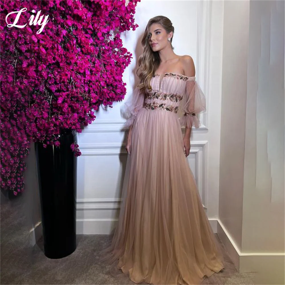 

Длинные вечерние платья с открытыми плечами Lily, розовые румяные винтажные ночные платья с вырезом сердечком, платья знаменитостей, праздничные платья