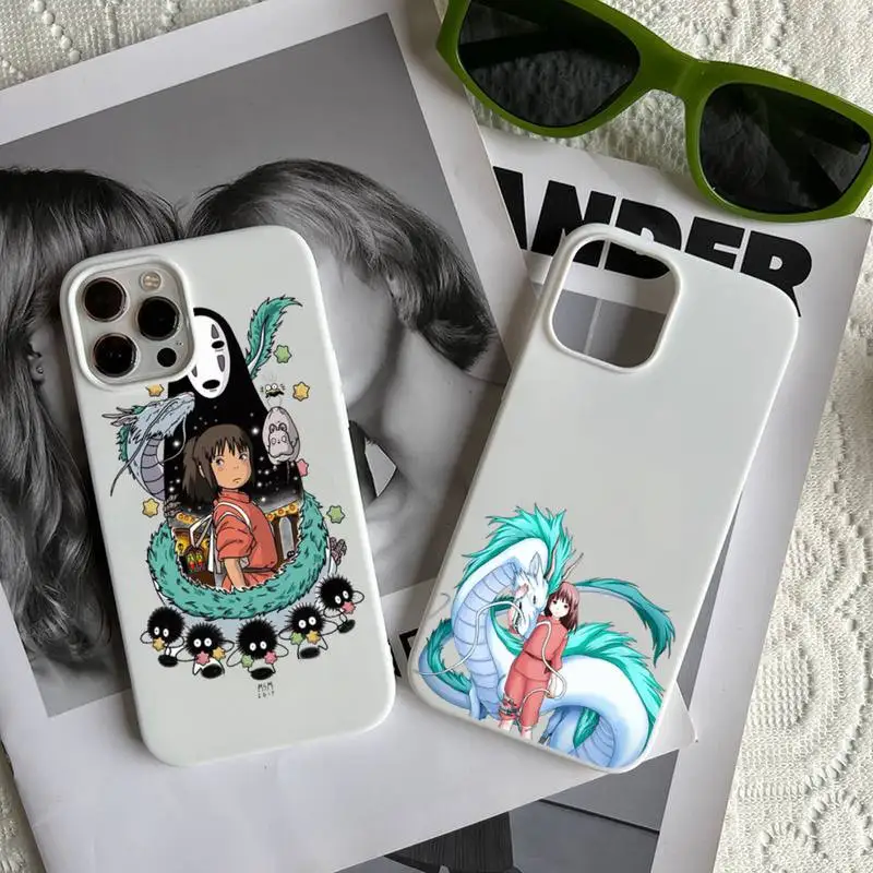 

Chihiro Spirited Away Anime cute Phone Case Candy Color for iPhone 6 7 8 11 12 13 s mini pro X XS XR MAX Plus